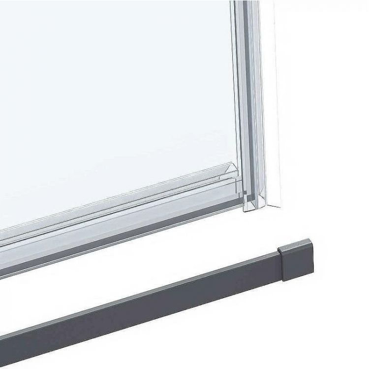 Душевая дверь Vincea Como Soft 130 VDS-1CS130CLGM профиль Вороненая сталь стекло прозрачное