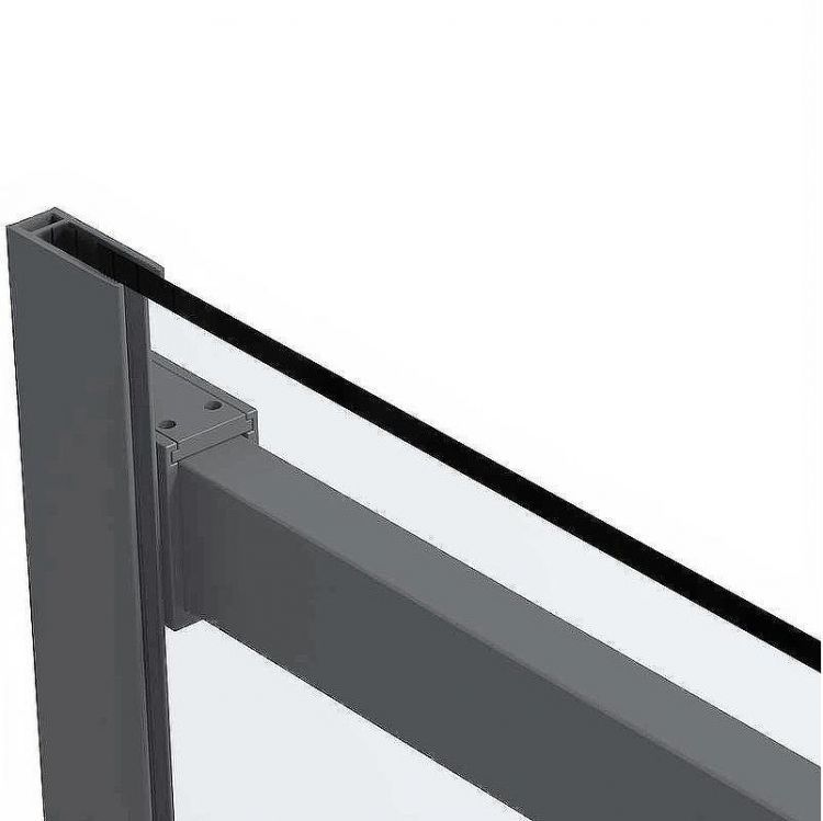 Душевая дверь Vincea Como Soft 130 VDS-1CS130CLGM профиль Вороненая сталь стекло прозрачное