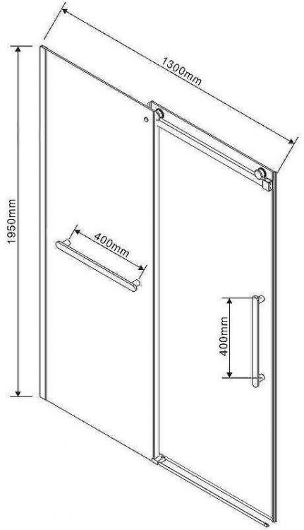 Душевая дверь Vincea Como Soft 130 VDS-1CS130CLGM профиль Вороненая сталь стекло прозрачное