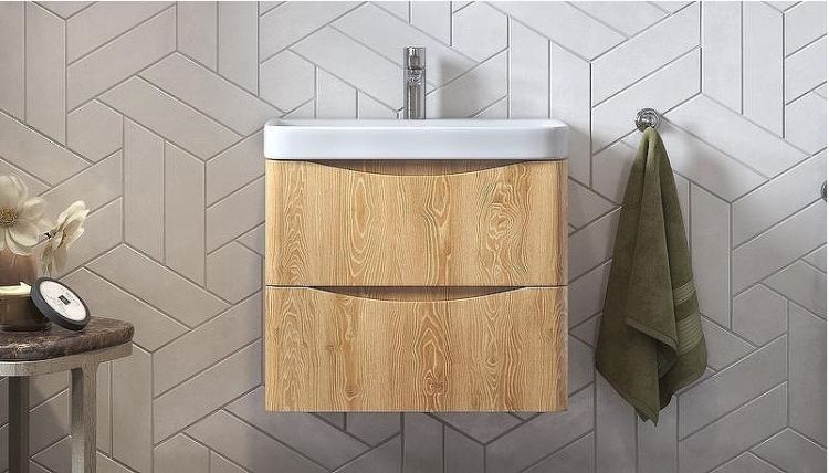 Тумба под раковину Velvex Clay 60 tp.CLA.9595.60.2Y подвесная Дуб верона