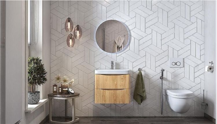 Тумба под раковину Velvex Clay 60 tp.CLA.9595.60.2Y подвесная Дуб верона