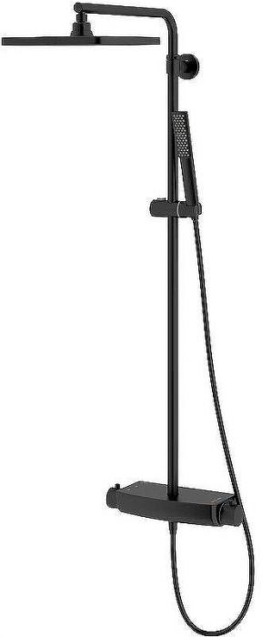 Душевая система Teska Mira DK2980 с термостатом Черный матовый