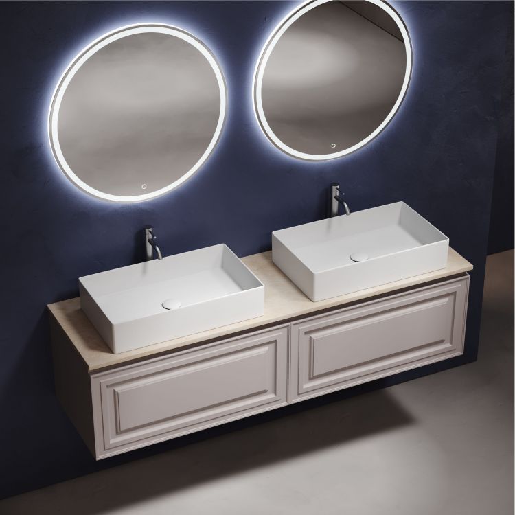 Столешница для ванной комнаты SANCOS из керамогранита SANCOS Kreman 1600х460 c отверстием под смеситель,TT160A2X Столешница для ванной комнаты SANCOS из керамогранита SANCOS Kreman 1600х460 c отверстием под смеситель,TT160A2X