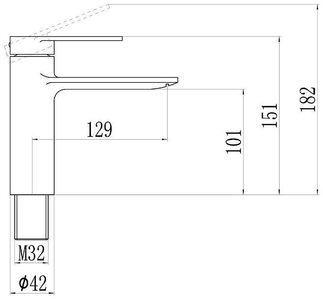 Смеситель для раковины Savol S-601811H цвет Черный