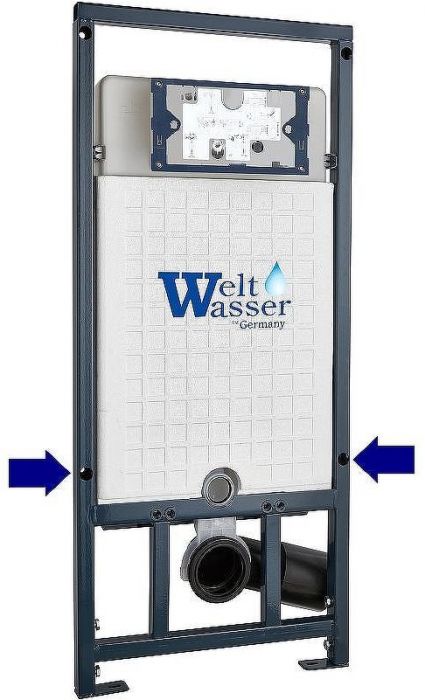 Инсталляция WeltWasser WW Marberg 507 SE WT 10000011215 для унитаза с Белой матовой клавишей смыва
