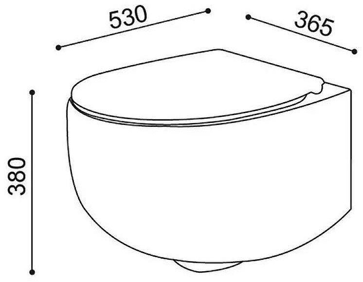 Унитаз AeT Dot 2.0 S555T0R0V6140 подвесной Голубой матовый без сиденья