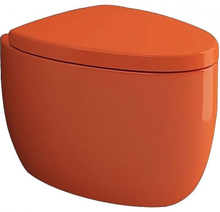 Унитаз Bocchi Etna 1116-012-0129 подвесной Оранжевый глянцевый без сиденья Унитаз Bocchi Etna 1116-012-0129 подвесной Оранжевый глянцевый без сиденья