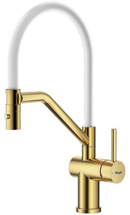 Смеситель для кухни Raglo R86.41.03 Золото матовое Белый