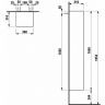 Шкаф пенал Laufen Palomba 36 L 4.0675.1.180.220.1 подвесной Белый матовый