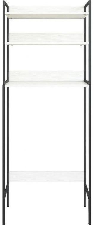 Стеллаж Sanflor 64 82613186 над сантехникой Черный муар Белый муар