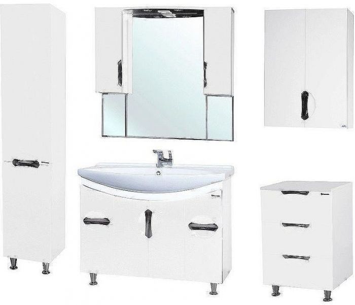 Шкаф пенал Bellezza Лагуна 35 L 4622107002013 Белый