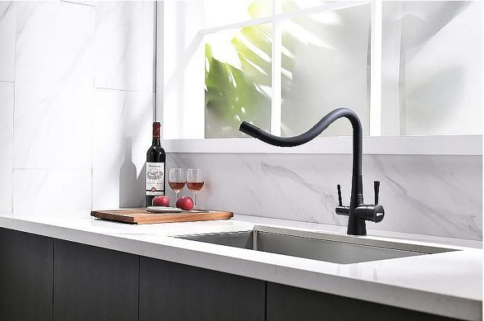 Смеситель для кухни Lemark Comfort LM3075BL085 Черный матовый