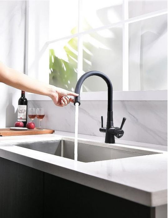 Смеситель для кухни Lemark Comfort LM3075BL085 Черный матовый