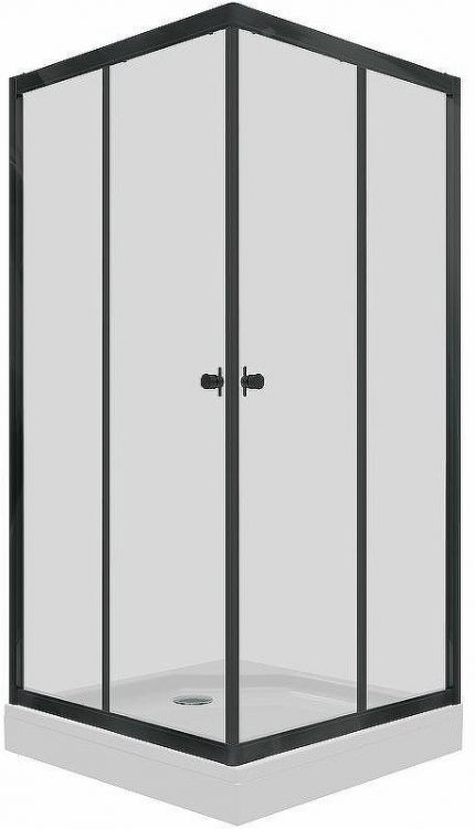 Душевой уголок Triton Вента-Блэк 100х100 Щ0000054463 профиль Черный стекло прозрачное Душевой уголок Triton Вента-Блэк 100х100 Щ0000054463 профиль Черный стекло прозрачное
