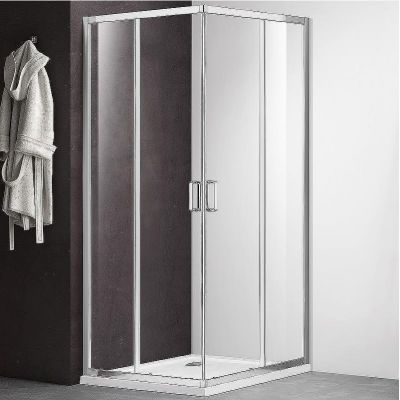 Душевой уголок Aquatek 100х100 AQ ARI KV 10020CH профиль Хром стекло прозрачное