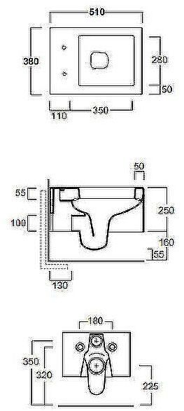 Унитаз Simas Frozen FZ18bi подвесной без сиденья