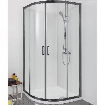 Душевой уголок Aquatek 90х90 AQ ARI RO 09020BL профиль Черный стекло прозрачное