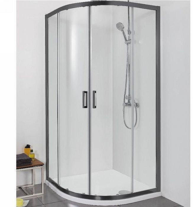 Душевой уголок Aquatek 90х90 AQ ARI RO 09020BL профиль Черный стекло прозрачное