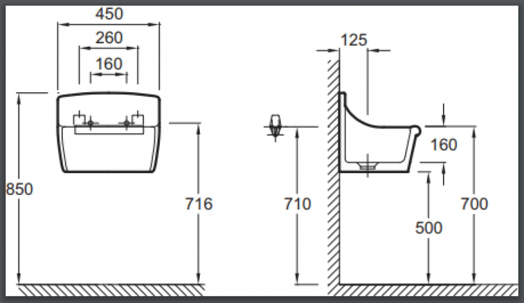 Раковина Jacob Delafon Norma E1899-00