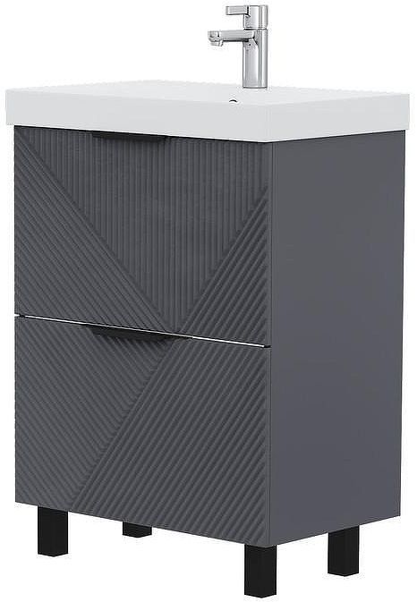 Тумба под раковину Volna Geometry 60 tnGEOMETRY60.2Y-07 цвет Графит