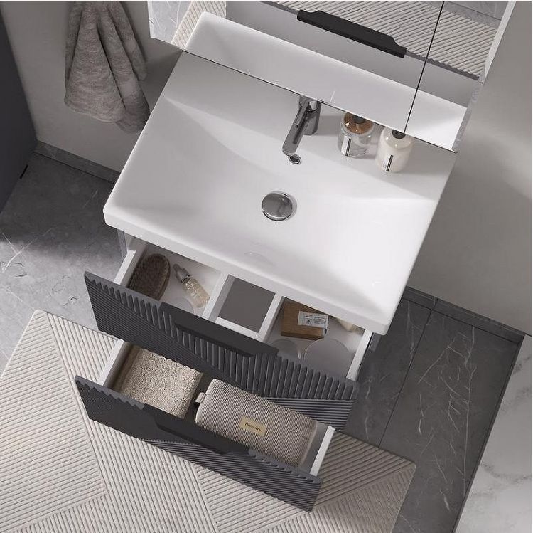 Тумба под раковину Volna Geometry 60 tnGEOMETRY60.2Y-07 цвет Графит