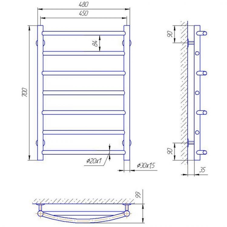 Полотенцесушитель электрический Laris Микс Полотенцесушитель электрический Laris Микс