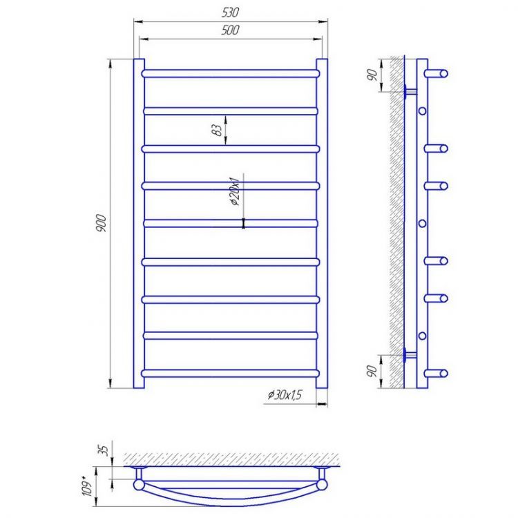 Полотенцесушитель электрический Laris Микс Полотенцесушитель электрический Laris Микс