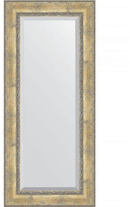 Зеркало Evoform Exclusive 152х67 BY 3558 с фацетом в багетной раме - Состаренное серебро с орнаментом 120