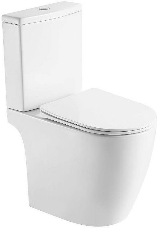 Унитаз компакт Azario Leo Торнадо Flushing AZ-1253CT цвет Белый с бачком и сиденьем Микролифт