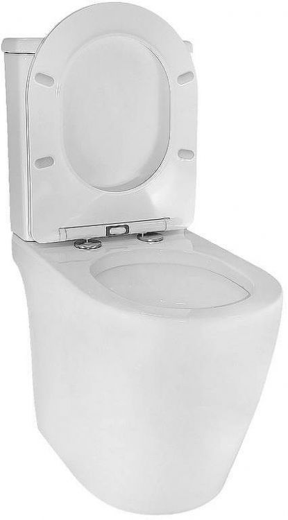 Унитаз компакт Azario Leo Торнадо Flushing AZ-1253CT цвет Белый с бачком и сиденьем Микролифт