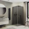 Душевой уголок Maybah Glass MGY-1299-2 900x900x1980 на монопетлях Бронза стекло графитовое матовое