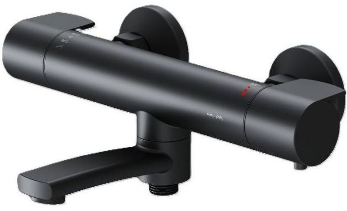 Смеситель для ванны AM.PM X-Joy F85A50022 с термостатом Черный матовый