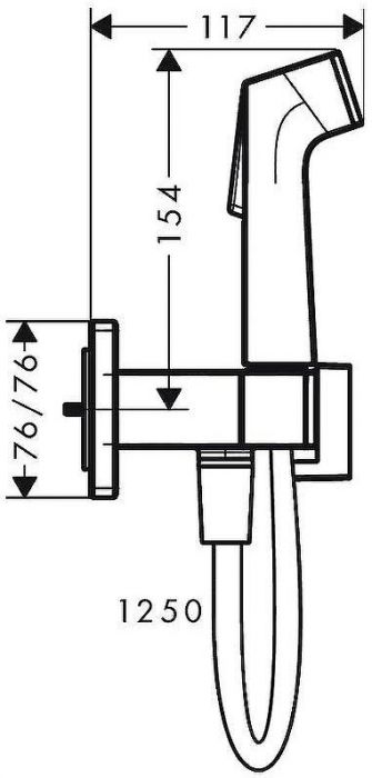 Гигиенический душ со смесителем Hansgrohe Bidette 29233700 Белый матовый