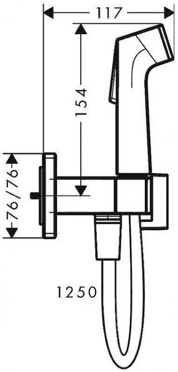 Гигиенический душ со смесителем Hansgrohe Bidette 29233700 Белый матовый