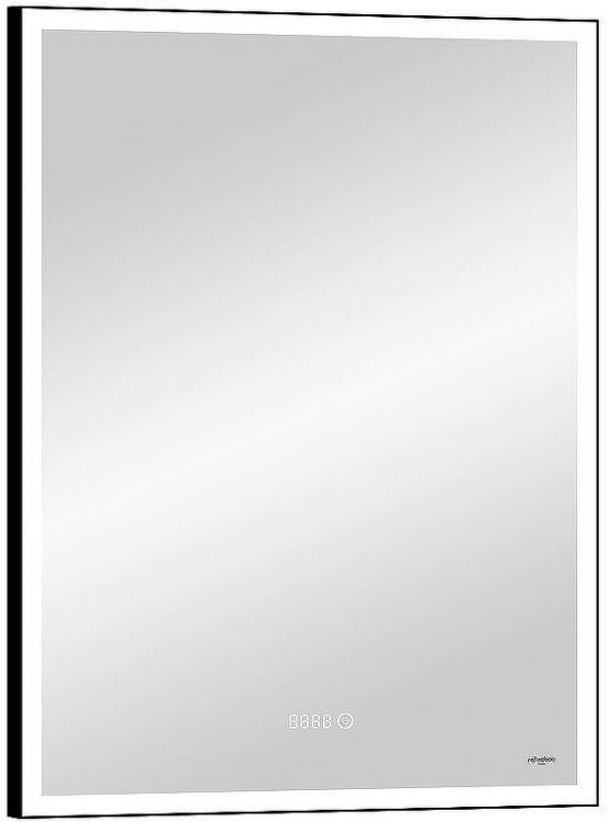 Зеркало Reflexion Ghost 600х800 RF5223GH с подсветкой Черное с сенсорным выключателем, диммером и часами Зеркало Reflexion Ghost 600х800 RF5223GH с подсветкой Черное с сенсорным выключателем, диммером и часами