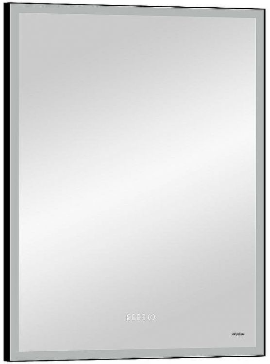 Зеркало Reflexion Ghost 600х800 RF5223GH с подсветкой Черное с сенсорным выключателем, диммером и часами Зеркало Reflexion Ghost 600х800 RF5223GH с подсветкой Черное с сенсорным выключателем, диммером и часами