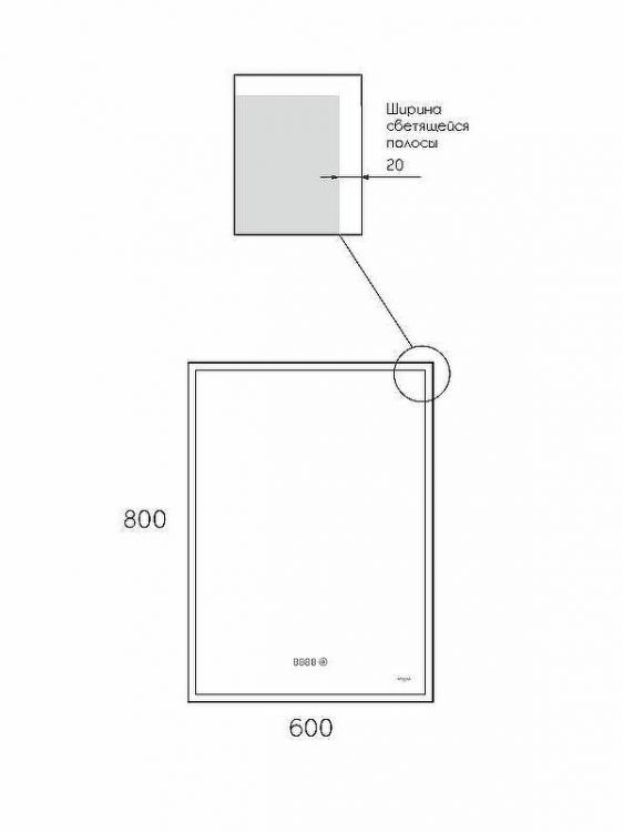 Зеркало Reflexion Ghost 600х800 RF5223GH с подсветкой Черное с сенсорным выключателем, диммером и часами Зеркало Reflexion Ghost 600х800 RF5223GH с подсветкой Черное с сенсорным выключателем, диммером и часами