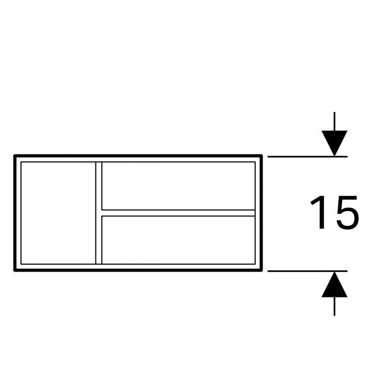 Разделительная перегородка Geberit Xeno? для маленького ящика, t-образная 150х323х62 мм Разделительная перегородка Geberit Xeno? для маленького ящика, t-образная 150х323х62 мм