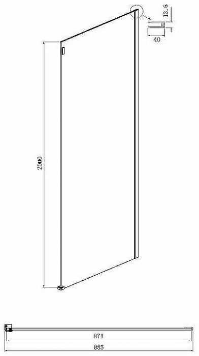 Душевой уголок Ambassador Benefit 150x90 19021104HX-90HX профиль Хром стекло прозрачное
