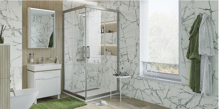 Душевой уголок STWORKI Дублин 120х120 3GW098TTKK000 профиль Хром матовый стекло прозрачное