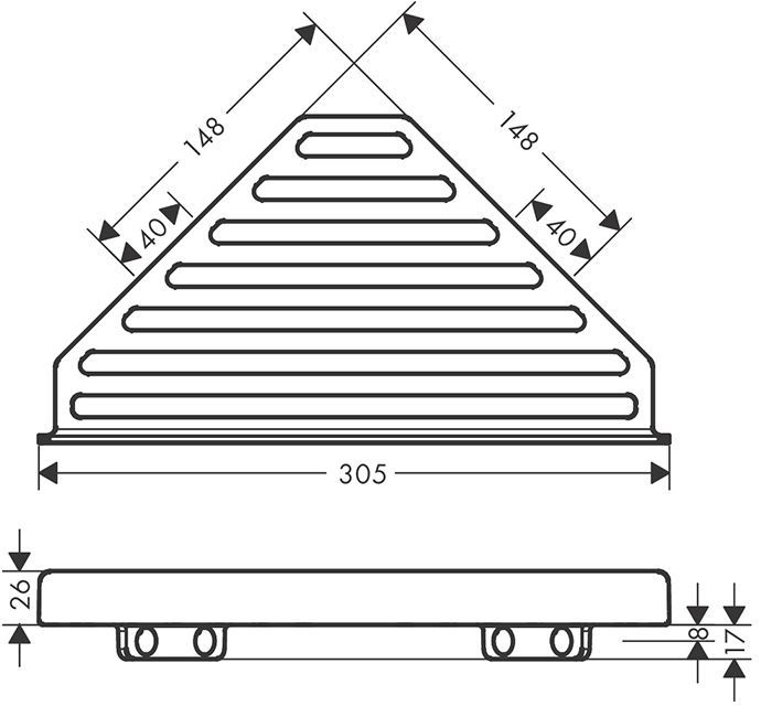 Hansgrohe AddStoris Угловая корзинка, цвет: черный матовый