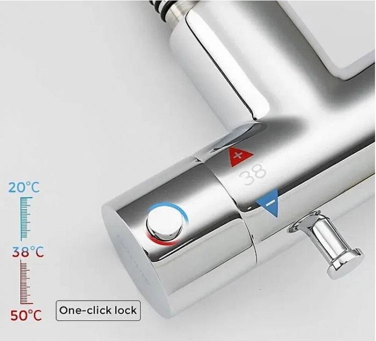 Гигиенический душ со смесителем Gappo G7290 с термостатом Хром Гигиенический душ со смесителем Gappo G7290 с термостатом Хром