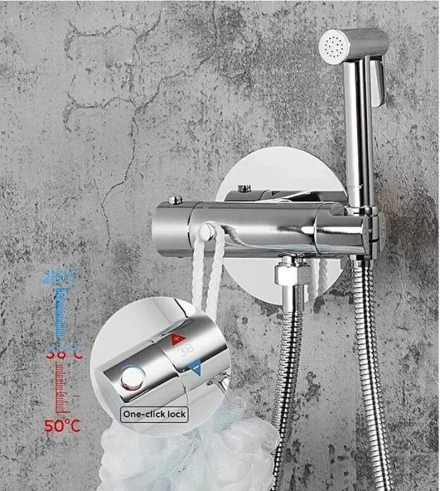 Гигиенический душ со смесителем Gappo G7290 с термостатом Хром