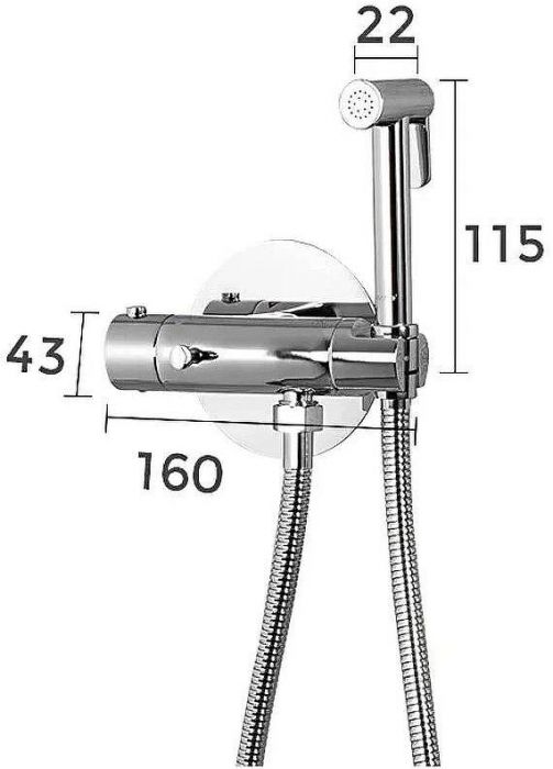 Гигиенический душ со смесителем Gappo G7290 с термостатом Хром