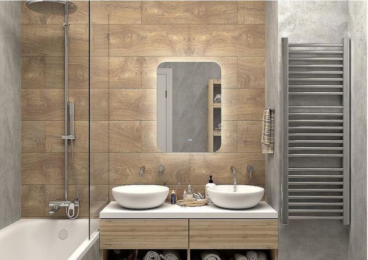 Зеркало Континент Burzhe 500х700 ЗЛП2287 с подсветкой с сенсорным выключателем с подогревом