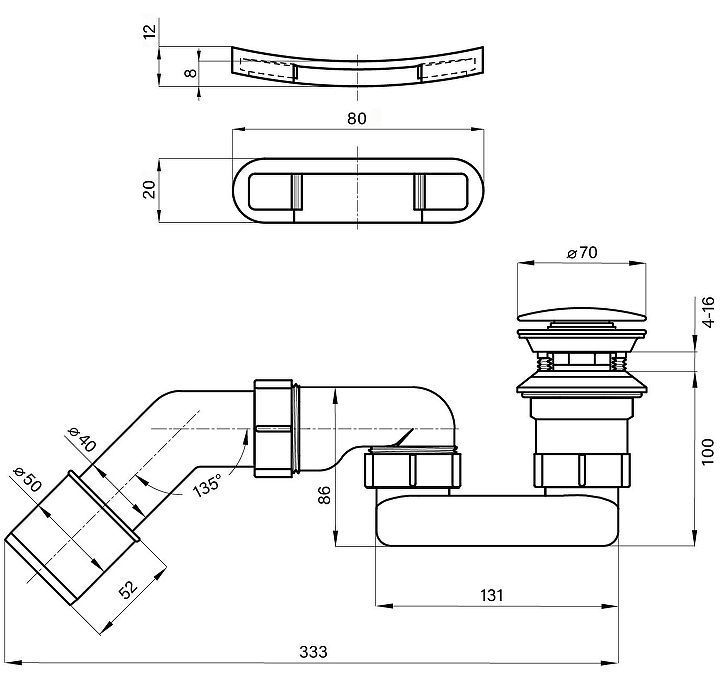 Слив-перелив Wellsee Useful Extras 231928000 click-clack цвет Белый матовый Слив-перелив Wellsee Useful Extras 231928000 click-clack цвет Белый матовый