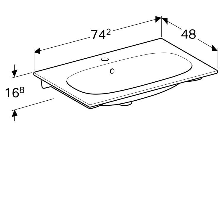 Раковина Geberit Acanto, 500.641.01.2