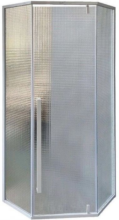Душевой уголок Ceruttispa 90x90 C3AWD профиль Белый стекло рифленое