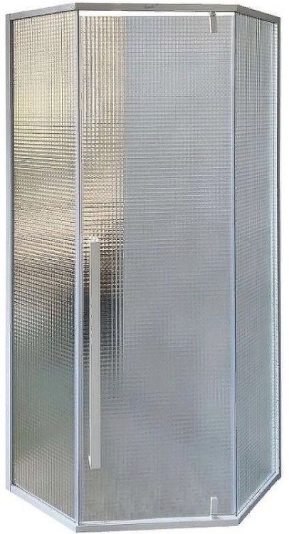 Душевой уголок Ceruttispa 90x90 C3AWD профиль Белый стекло рифленое