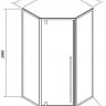 Душевой уголок Ceruttispa 90x90 C3AWD профиль Белый стекло рифленое